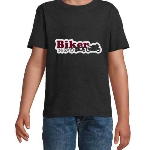 Motorrad Evolution Biker Kinder T-Shirt Motorrad Evolution Biker T-Shirt
