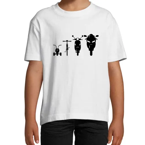 Motorrad Evolution Front Kinder T-Shirt
