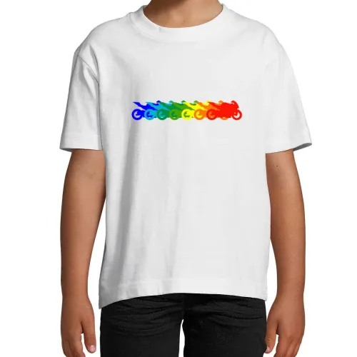 Motorrad farbverlauf T-Shirt