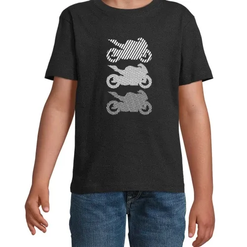 Motorrad hoch3 weiß T-Shirt Kinder Imperial