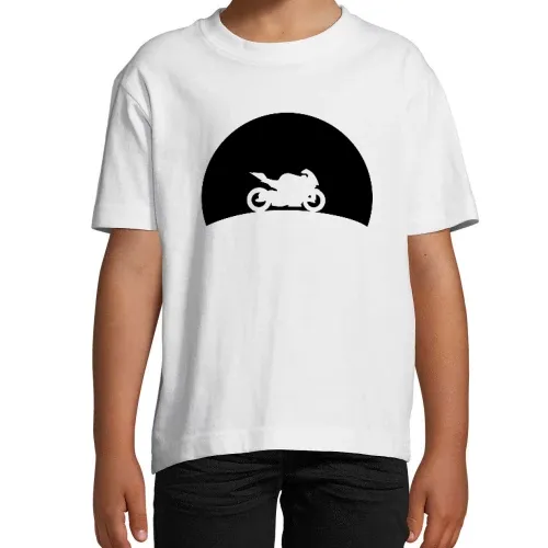 Motorrad im Sonnenuntergang Kinder T-Shirt Motorrad im Sonnenuntergang T-Shirt