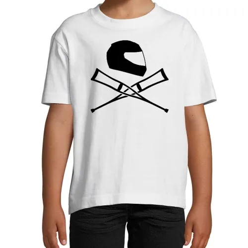 Motorradhelm mit Krücken T-Shirt