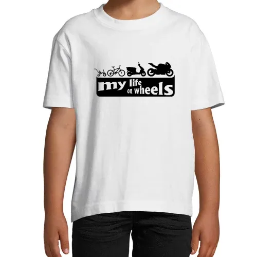 my life on wheels - Motorrad Kinder T-Shirt my life on wheels - Motorrad T-Shirt
