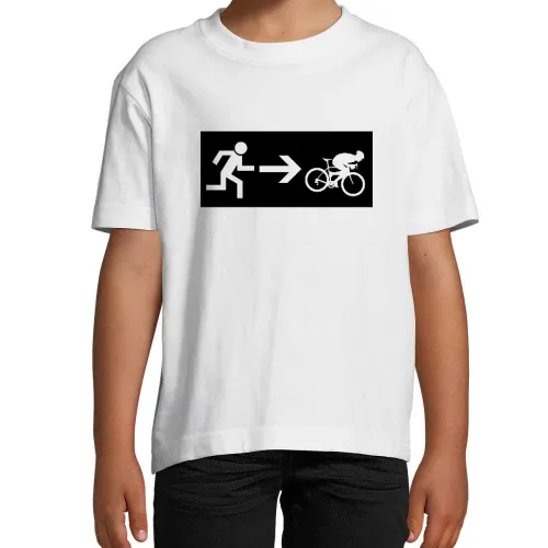 Notausgang Rennrad Kinder T-Shirt Notausgang Rennrad T-Shirt
