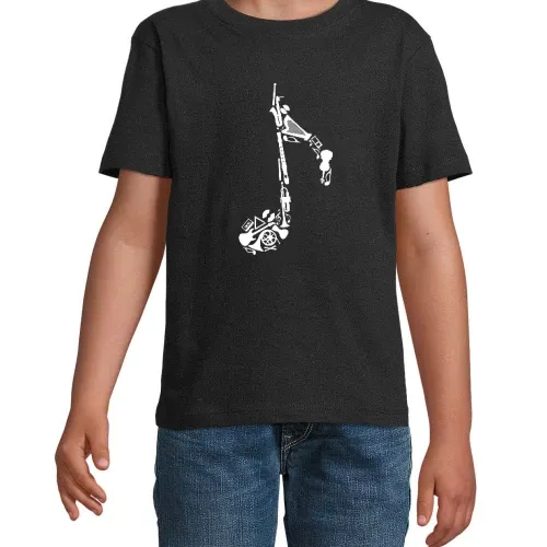 Note aus Musikinstrumenten Kinder T-Shirt