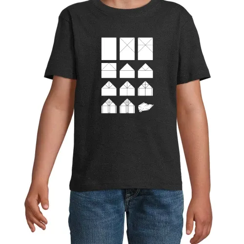Papierflieger Faltanleitung T-Shirt