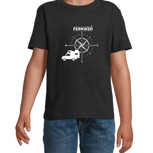 Pickup mit Wohnkabine Absetzkabine Fernweh Kinder T-Shirt