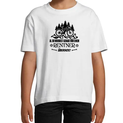 Radfahrer E-Bike Ruhestand Ebike Rentner Überholt Kinder T-Shirt