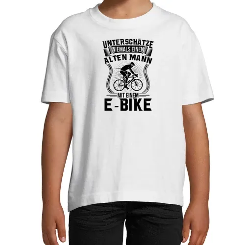 Radfahrer Fahrradfahren E Bike Fahrrad Rentner T-Shirt Kinder Imperial