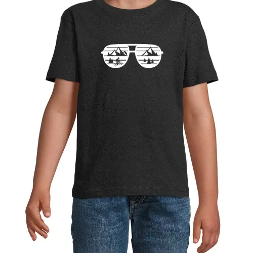 Radfahrer Mountainbiker Sonnenbrille Landschaft T-Shirt Kinder Imperial