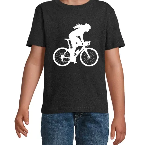 Radfahrerin Bikerin Frau Fahrrad Fahrradfahren T-Shirt Kinder Imperial