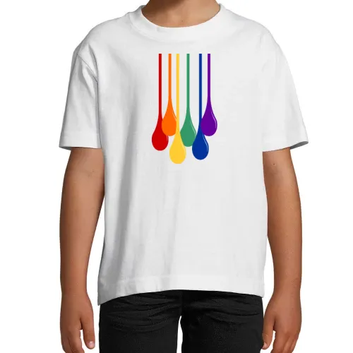 Regenbogen Tropfen T-Shirt