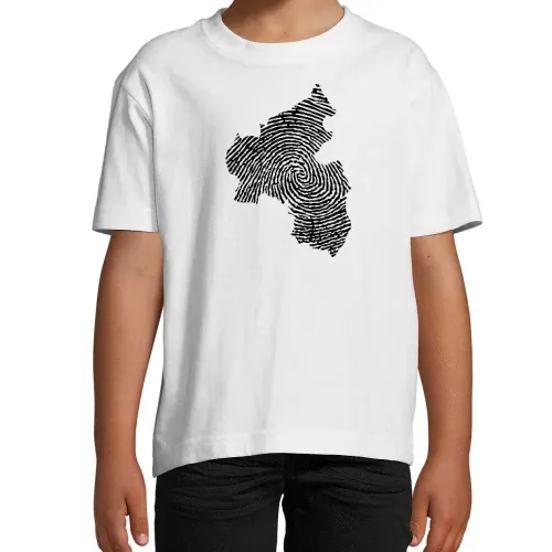 Rheinland-Pfalz Fingerabdruck T-Shirt Kinder Imperial