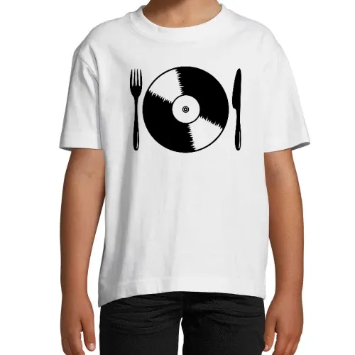 Schallplatte mit Besteck T-Shirt Kinder Imperial
