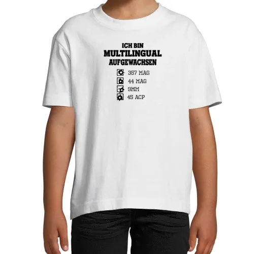 Schießstand Schützenverein Pistolen Sprache Spruch Kinder T-Shirt