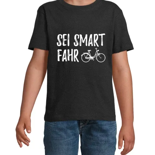 Sei Smart fahr Rad Kinder T-Shirt Sei Smart fahr Rad T-Shirt