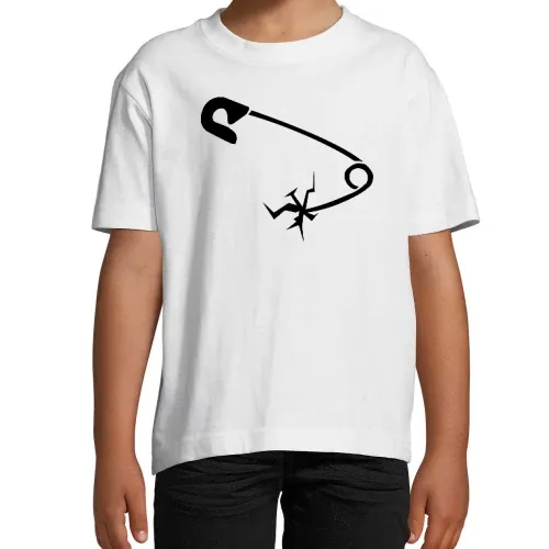 Sicherheitsnadel steckt in dir Kinder T-Shirt