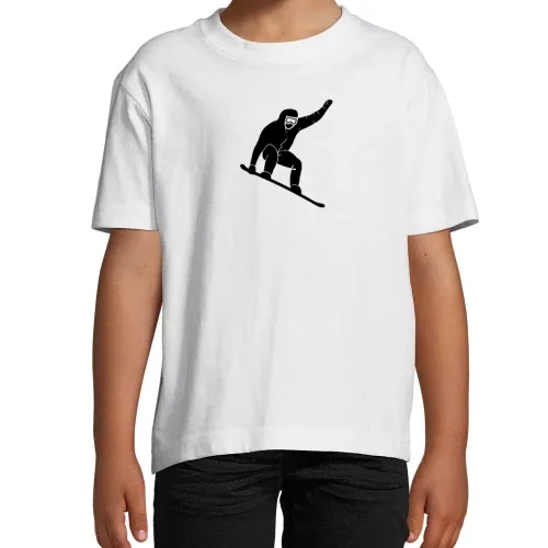 Snowboard Snowboarder Sprung Jump Trick T-Shirt Kinder Imperial