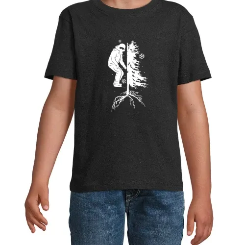 Snowboarder Off Piste Baum Snowboarden Boarder Kinder T-Shirt Snowboarder Off Piste Baum Snowboarden Boarder T-Shirt
