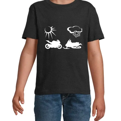 Sommer- vs. Wintermobile Kinder T-Shirt Sommer- vs. Wintermobile T-Shirt