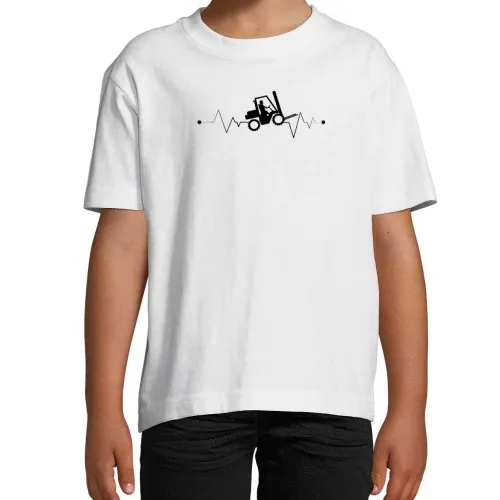 Staplerfahrer Herzschlag Gabelstaplerfahrer Motiv T-Shirt