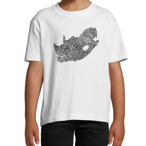 Südafrika Fingerabdruck T-Shirt Kinder Imperial