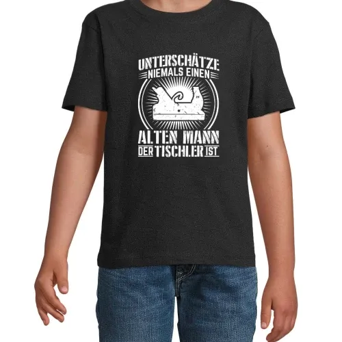 Tischler Mann Basteln Zimmermann Handwerker Hobel T-Shirt Kinder Imperial