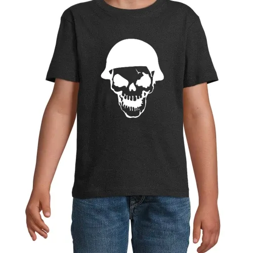 Totenschädel mit Chopperhelm T-Shirt Kinder Imperial