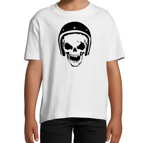 Totenschädel mit Rollerhelm T-Shirt