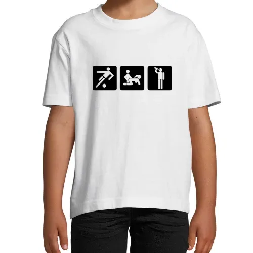 Triathlon Fußball Ficken Alkohol Kinder T-Shirt