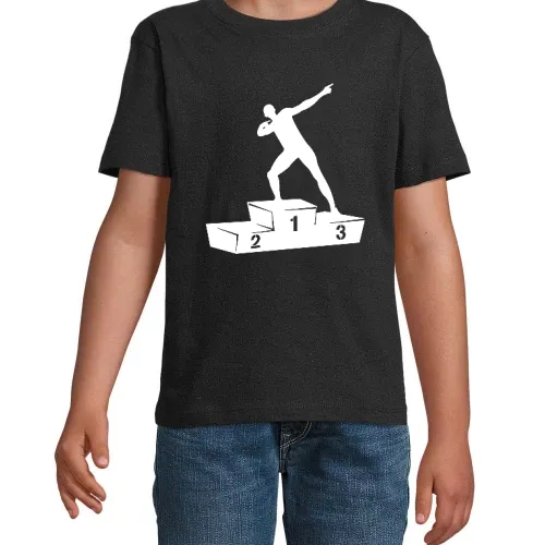 Usain Bolt Siegertreppchen T-Shirt Kinder Imperial