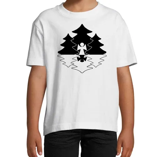 Weihnachtsengel im Wald T-Shirt Kinder Imperial