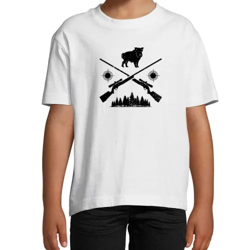 Wildschwein Jäger Jagdzeit Keiler Jagd Jagen T-Shirt Kinder Imperial