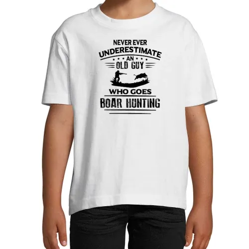 Wilschweinjagd Jäger Old Guy Wildschwein Keiler T-Shirt Kinder Imperial