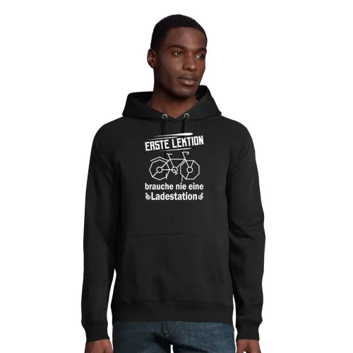 1. Lektion Brauche Nie eine Ladestation Anti Ebike Männer Hoodie