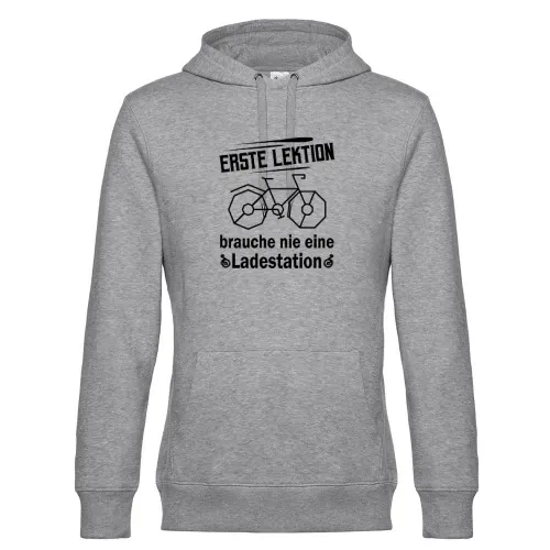 1. Lektion Brauche Nie eine Ladestation Anti Ebike Männer Hoodie