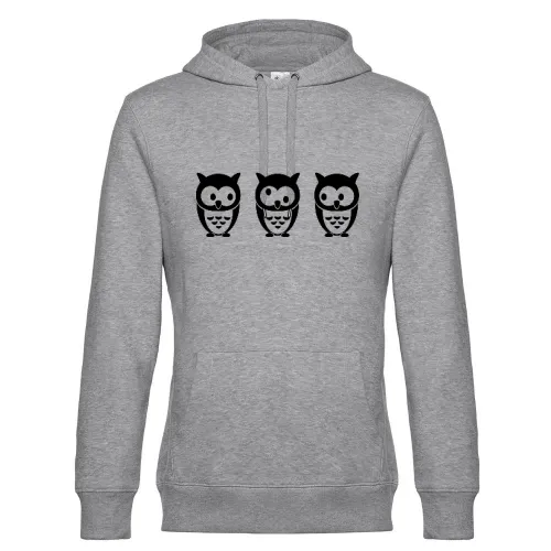 3 Eulen Männer Hoodie