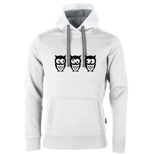 3 Eulen Männer Hoodie