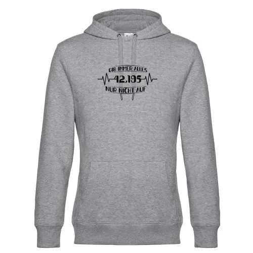 42km Marathon Jogger Gib Immer Alles Nur Nicht Auf Männer Hoodie