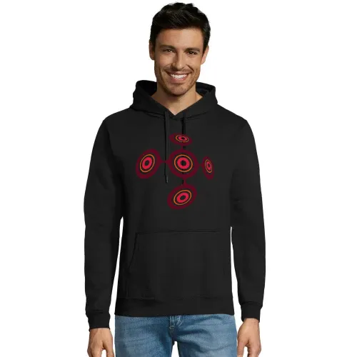 70er Jahre Style Kreise Hoodie