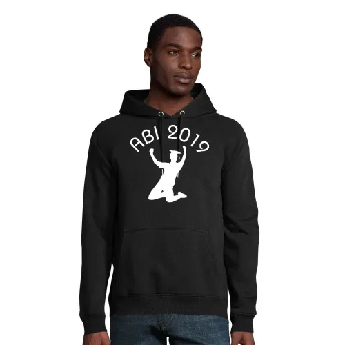 Abi Abschluss mit Jubel Männer Hoodie