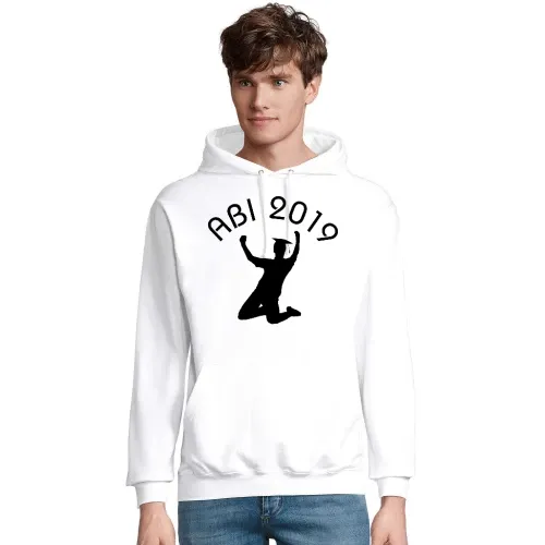 Abi Abschluss mit Jubel Männer Hoodie