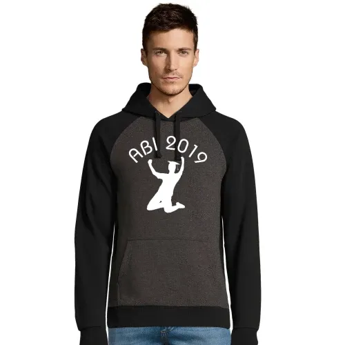 Abi Abschluss mit Jubel Männer Hoodie