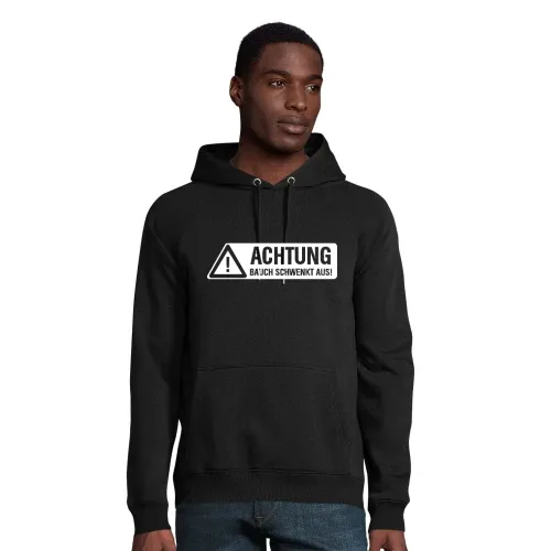 Achtung Bauch schwenkt aus! Männer Hoodie
