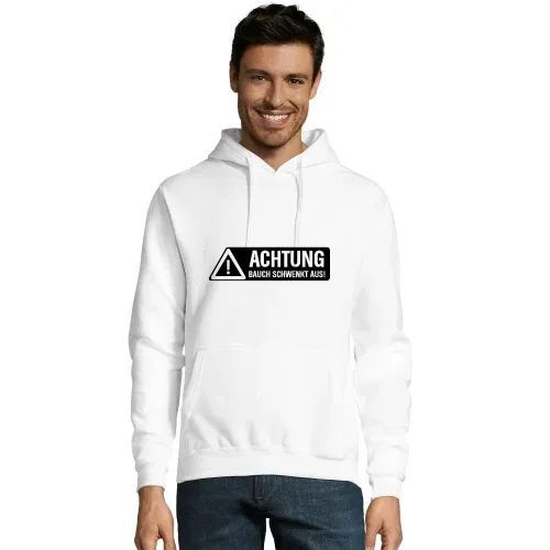 Achtung Bauch schwenkt aus! Männer Hoodie