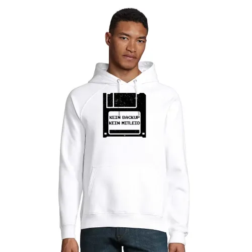 Admin Informatiker Backup Spruch Floppy Disk Motiv Hoodie Männer Stellar Bio