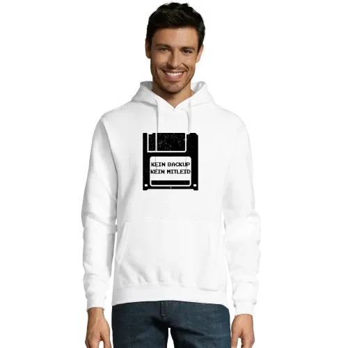 Admin Informatiker Backup Spruch Floppy Disk Motiv Hoodie Männer Snake