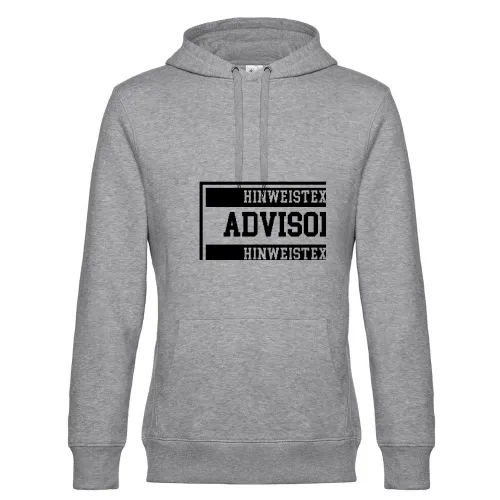 Advisory Hinweis Label  Hoodie Männer King Hooded