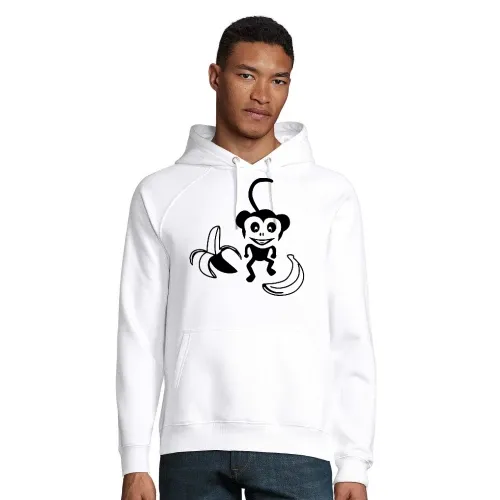Affe mit Bananen Männer Hoodie