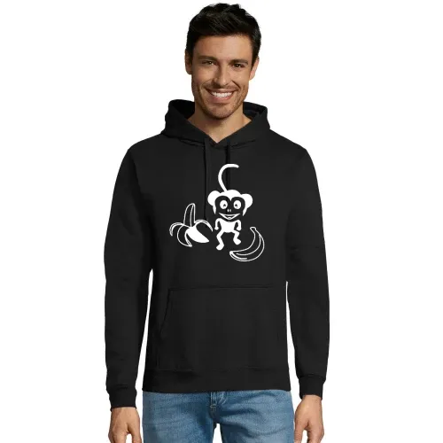 Affe mit Bananen Männer Hoodie